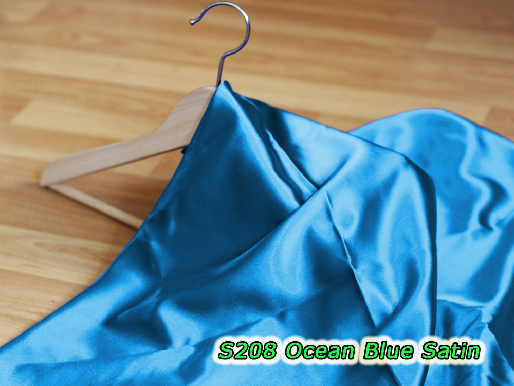 S208 Ocean Blue Satin