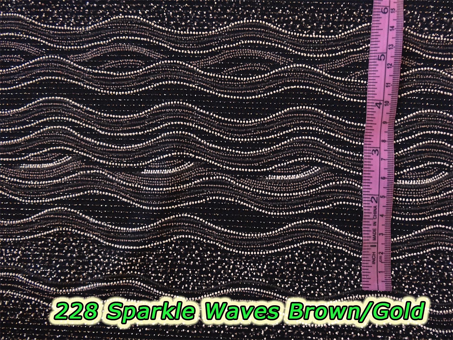 228 Sparkle Waves Brown/Gold
