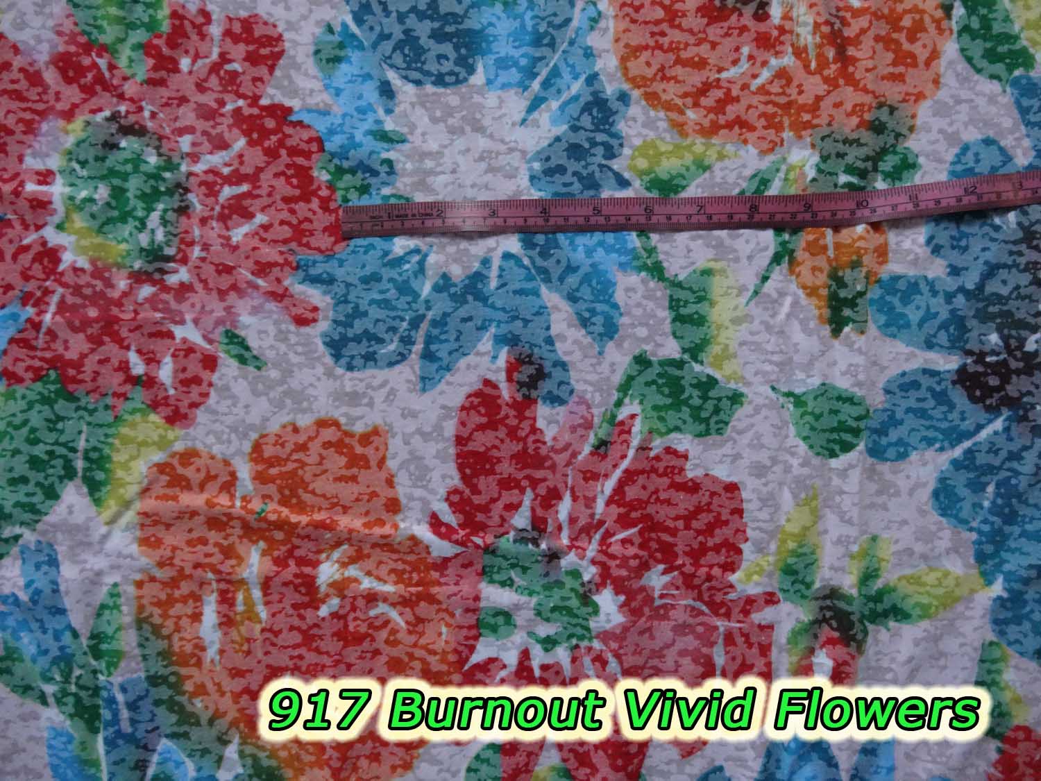 917 Burnout Vivid Flowers