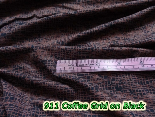 911 Coffee Grid on Black