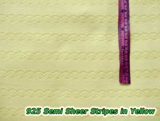 925 Semi Sheer Stripes in Yellow