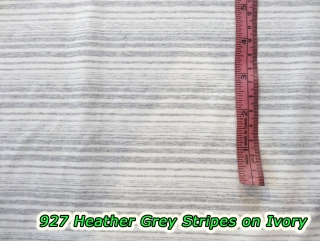 927 Heather Grey Stripes on Ivory